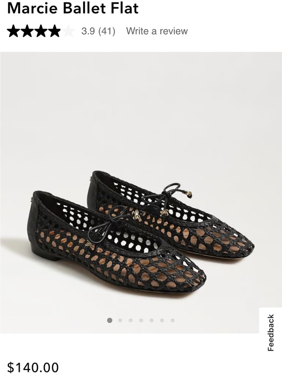 Sam Edelman Shoes - Sam Edelman Marcie Black Crochet Ballet Flat